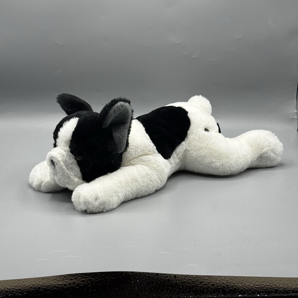 FAO Schwarz Plush Dog Boston Terrier French Bulldog Stuffed Animal Puppy 14”
